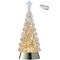 Contemporary Home Living 10.75" LED Lighted Crystal Christmas Tree Snow Globe with Timer and USB